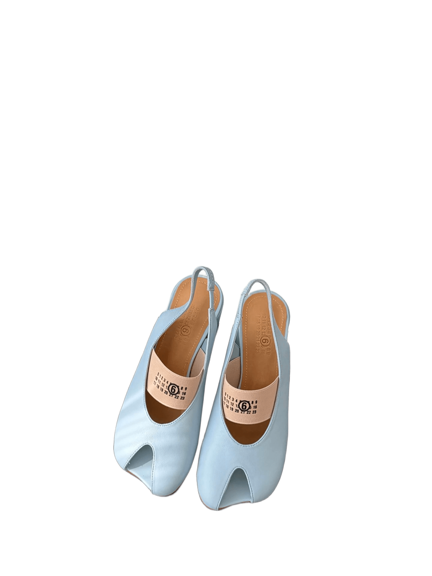 Maison Margiela Nude Leather Open Toe Flat Sandals Women