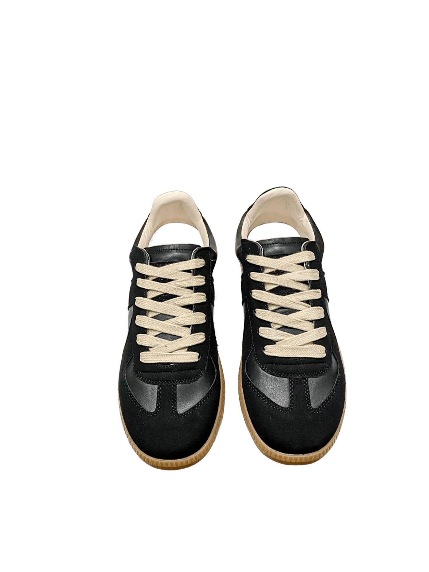 Maison Margiela Replica Black Leather Suede Low Top Sneakers