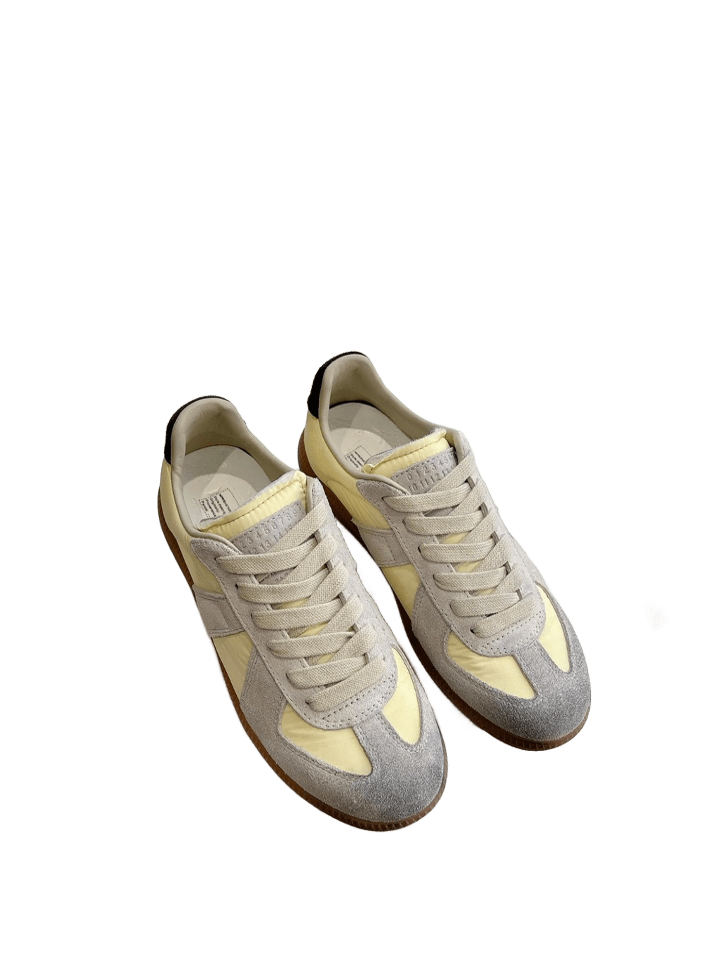 Maison Margiela Retro Patchwork Sneakers Grey White Yellow