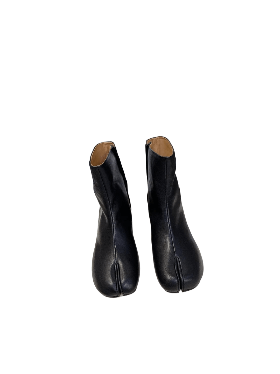 Maison Margiela Tabi Black Leather Split-Toe Ankle Boots