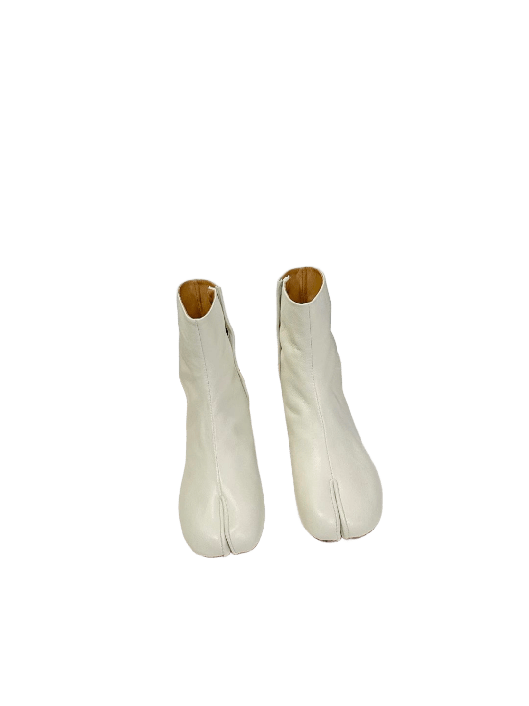 Maison Margiela Tabi White Leather Ankle Boots Unisex