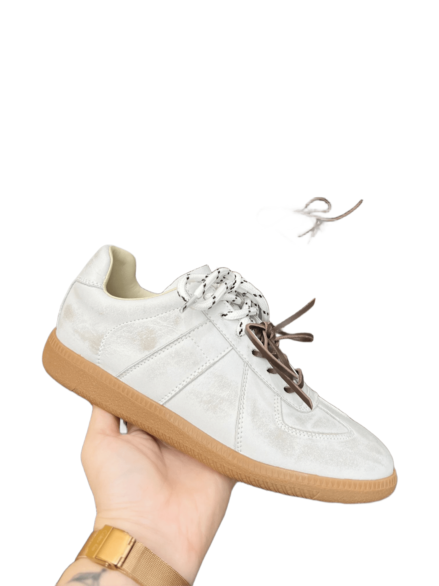 Maison Margiela White Leather Low-Top Sneakers Unisex