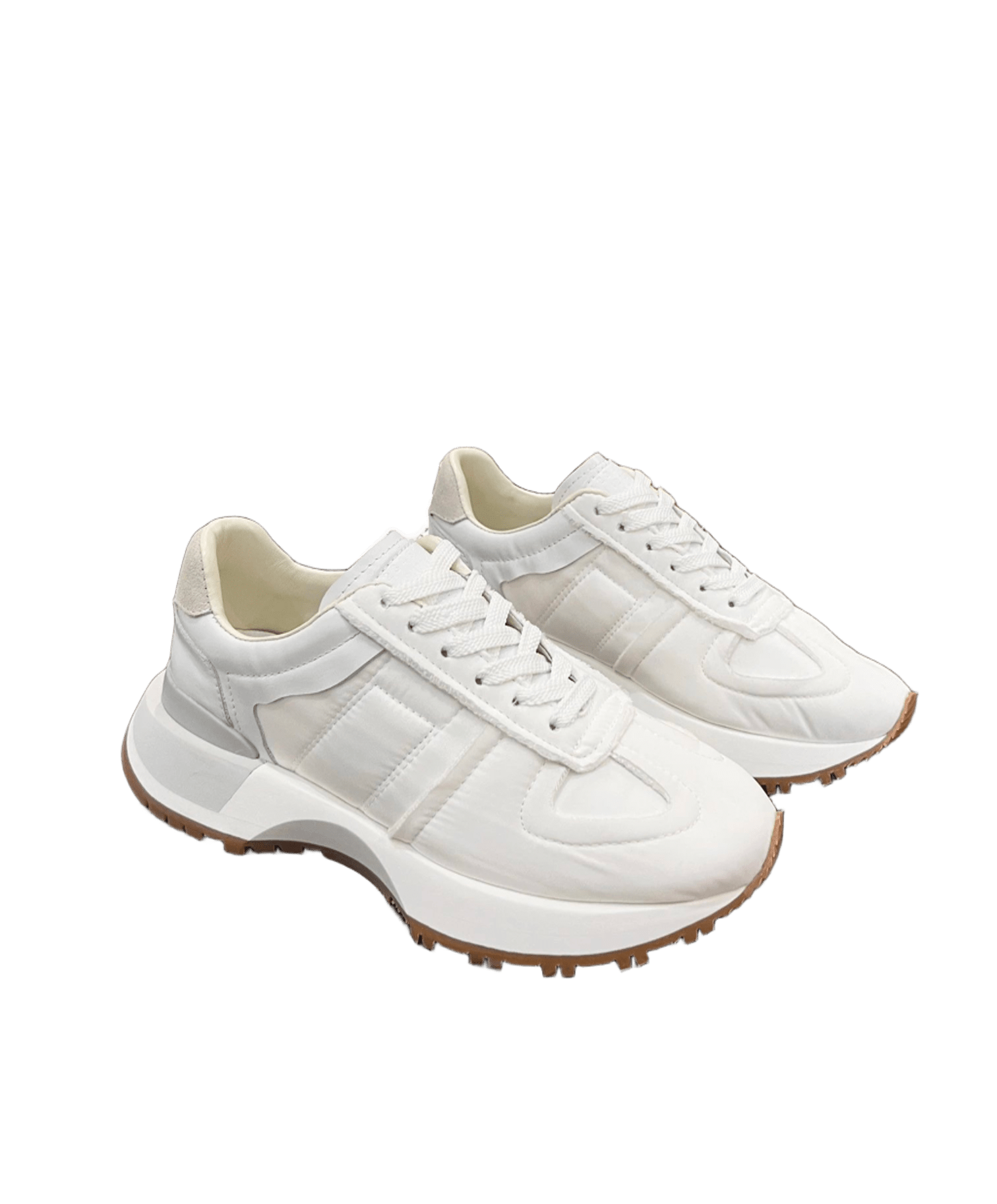 Maison Margiela White Leather Platform Sneakers Non-Slip