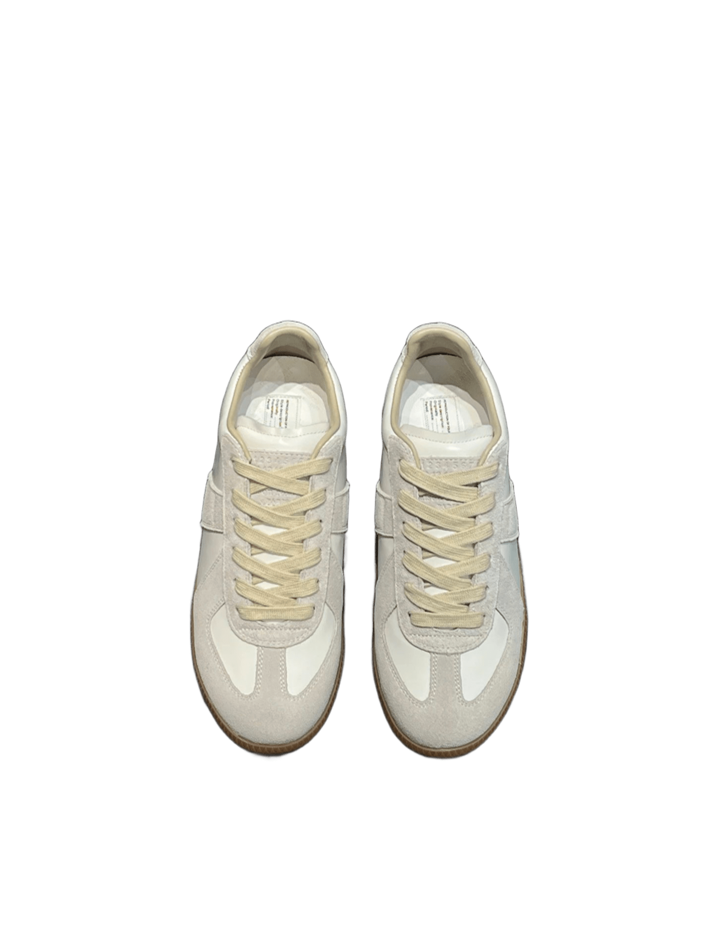 Maison Margiela White Leather Suede Sneakers