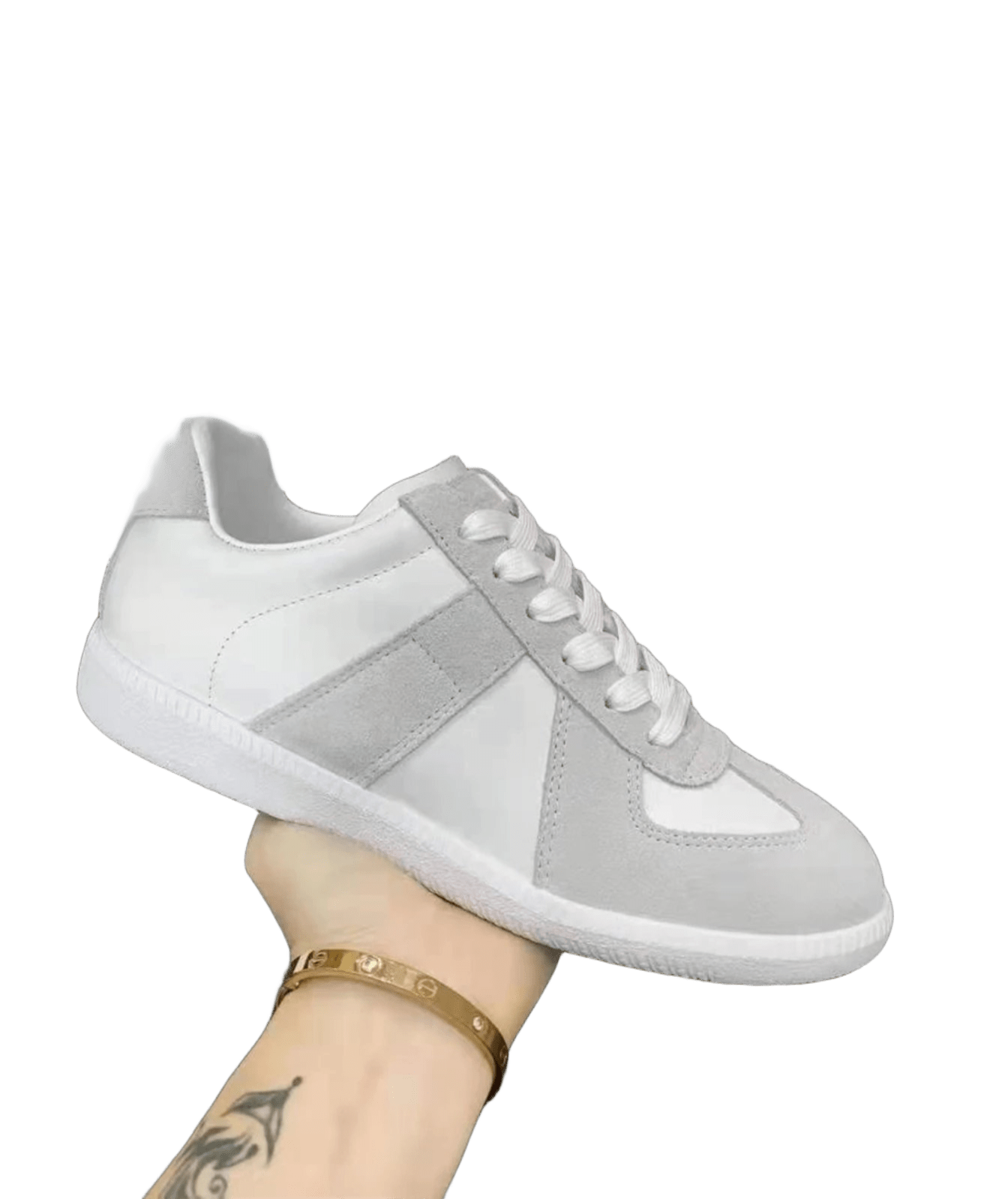 Maison Margiela White Leather Suede Sneakers Unisex