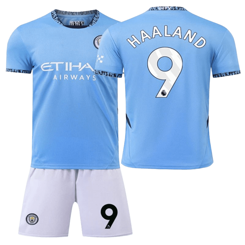 Manchester City 2024 Home Blue Erling Haaland 9 Jersey