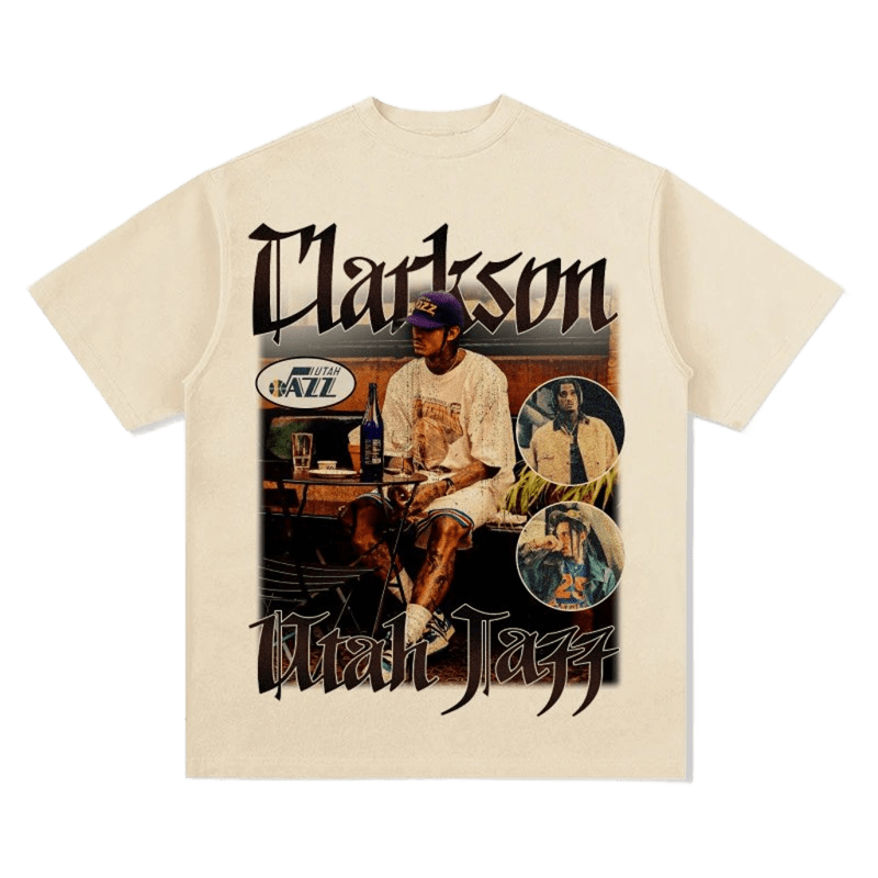 Markson Vintage Utah Jazz Oversized Tee, Unisex Streetwear