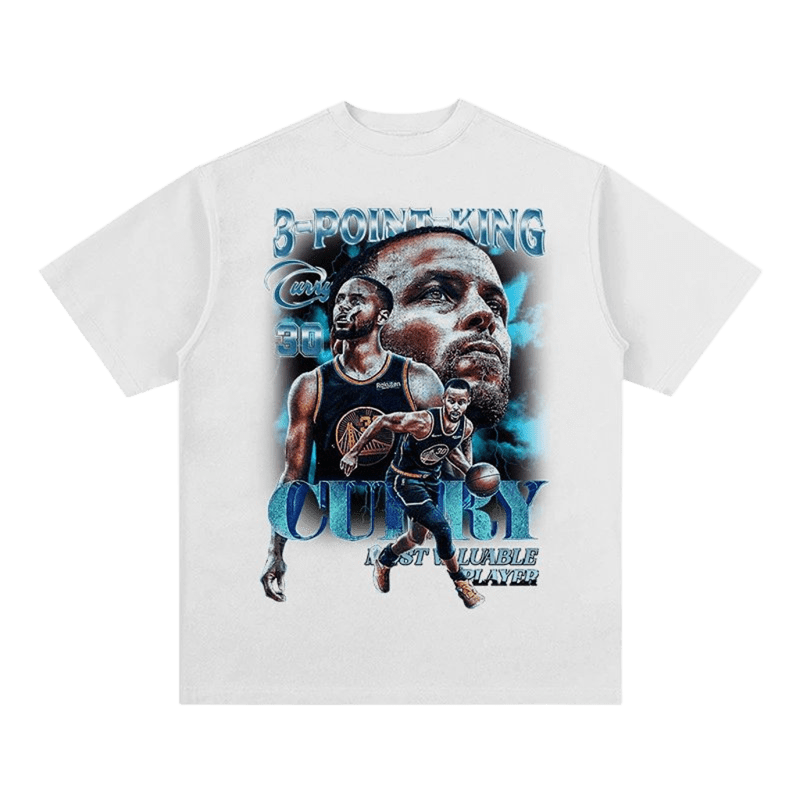 Men's 30 Curry T-shirt: MVP Print, Pure Cotton, Streetwear
