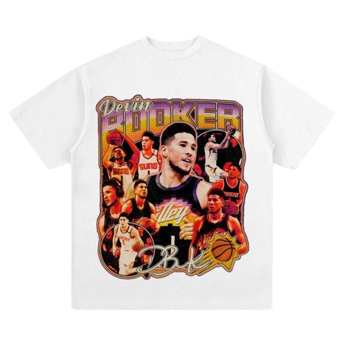 Men's Devin Booker Suns Graphic Tee, Street Style Cotton T-Shirt