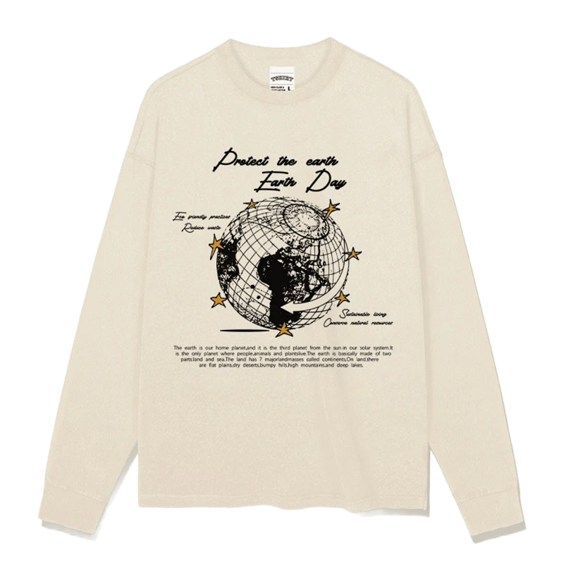 Men's Earth Day Tee: Protect Earth, Cotton Breathable Shirt, Unisex Streetwear