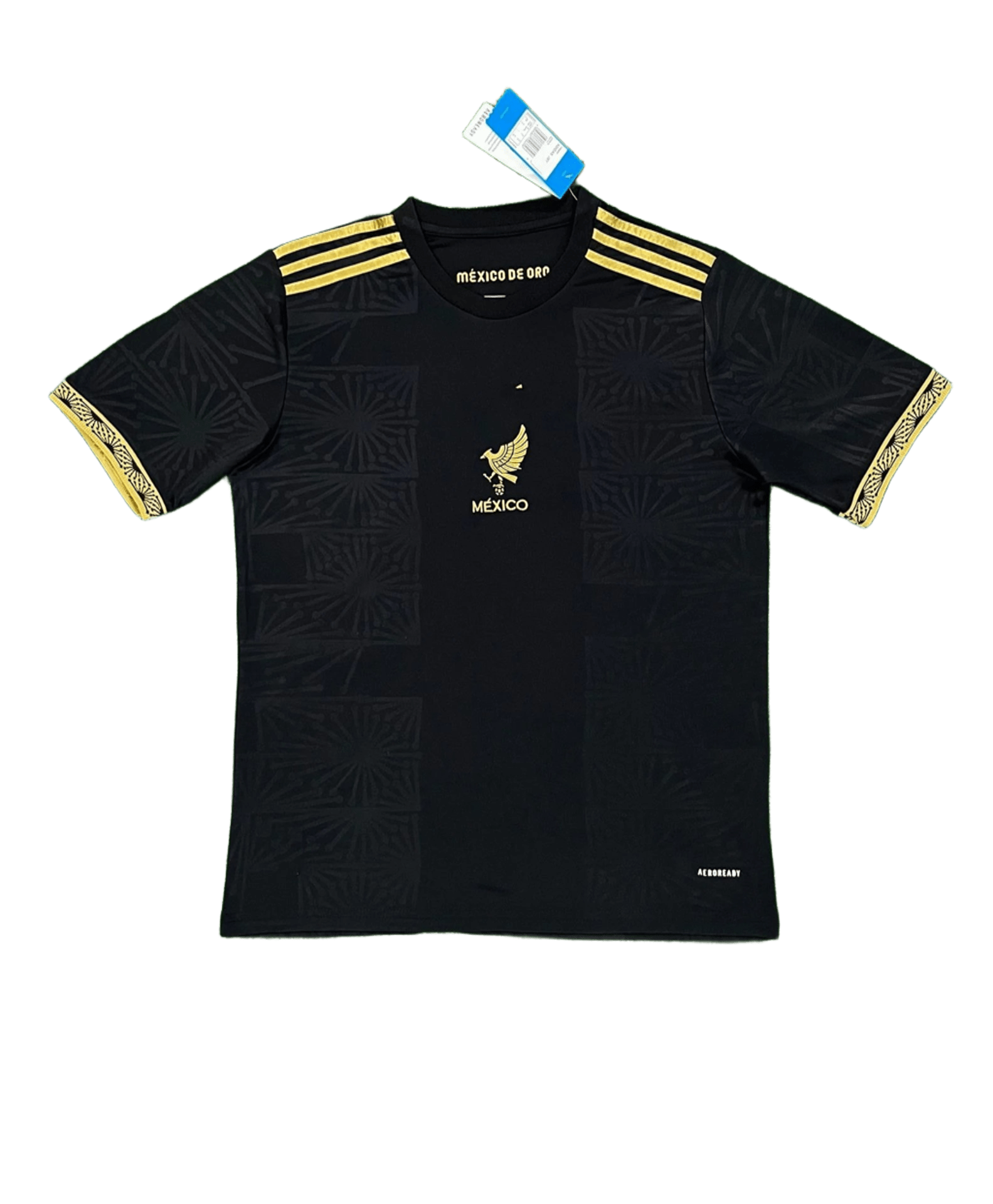 Mexico NT Trendy Black Gold Breathable Short Sleeve Tee