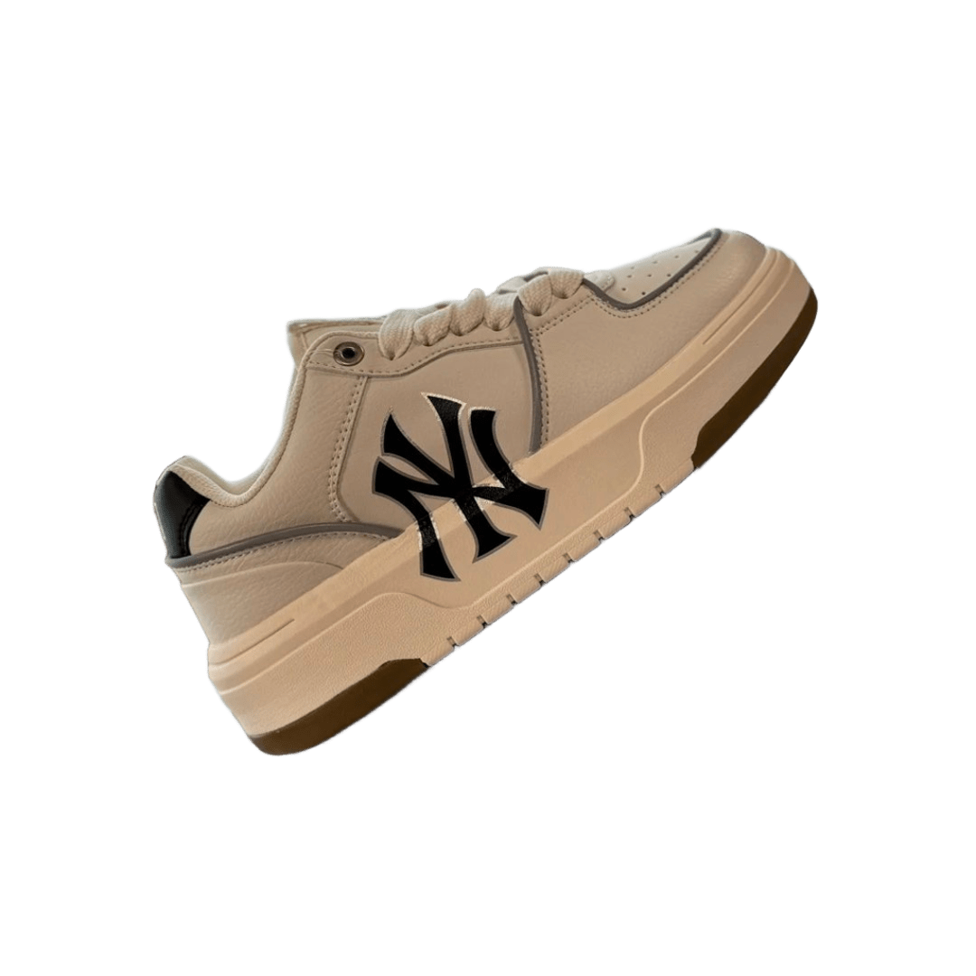 MLB NY White Leather Chunky Sole Casual Shoes Street Fashion