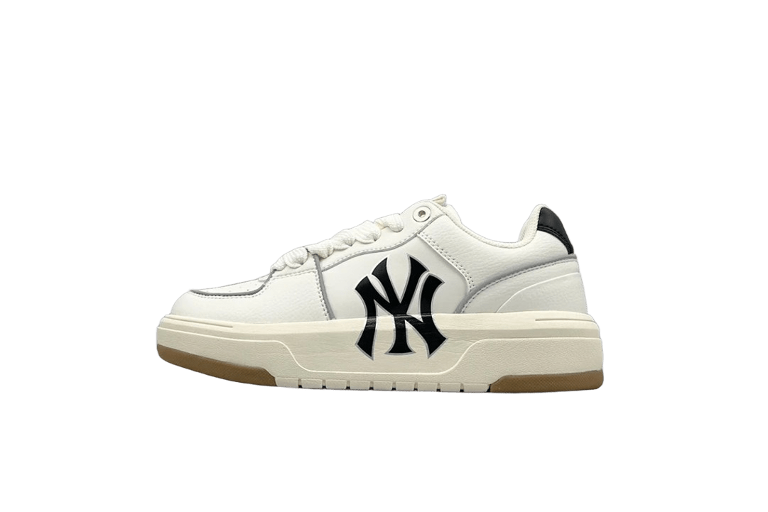 MLB NY White Leather Low-Top Sneakers
