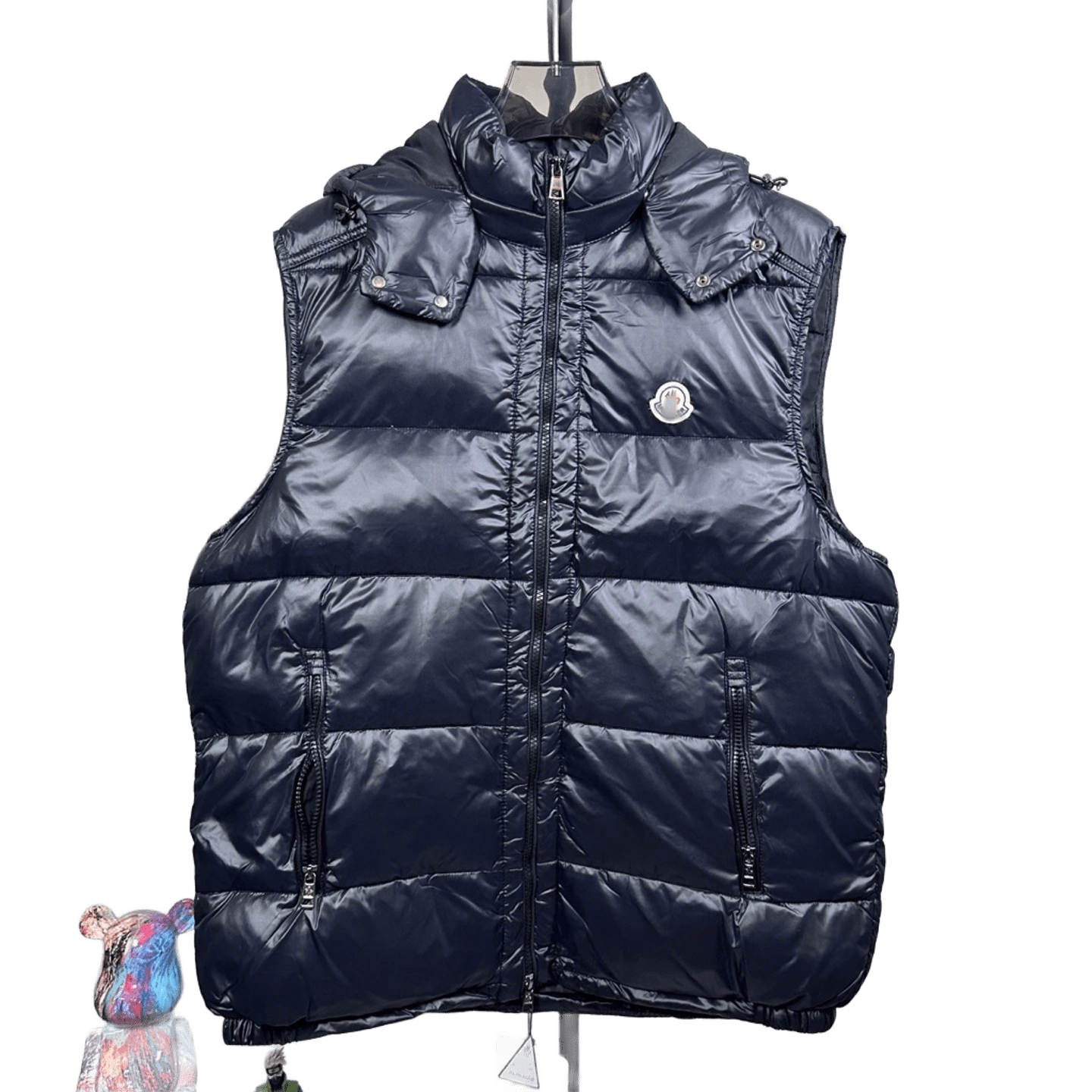 Moncler Black Puffer Vest - Hooded Unisex Quilted Design