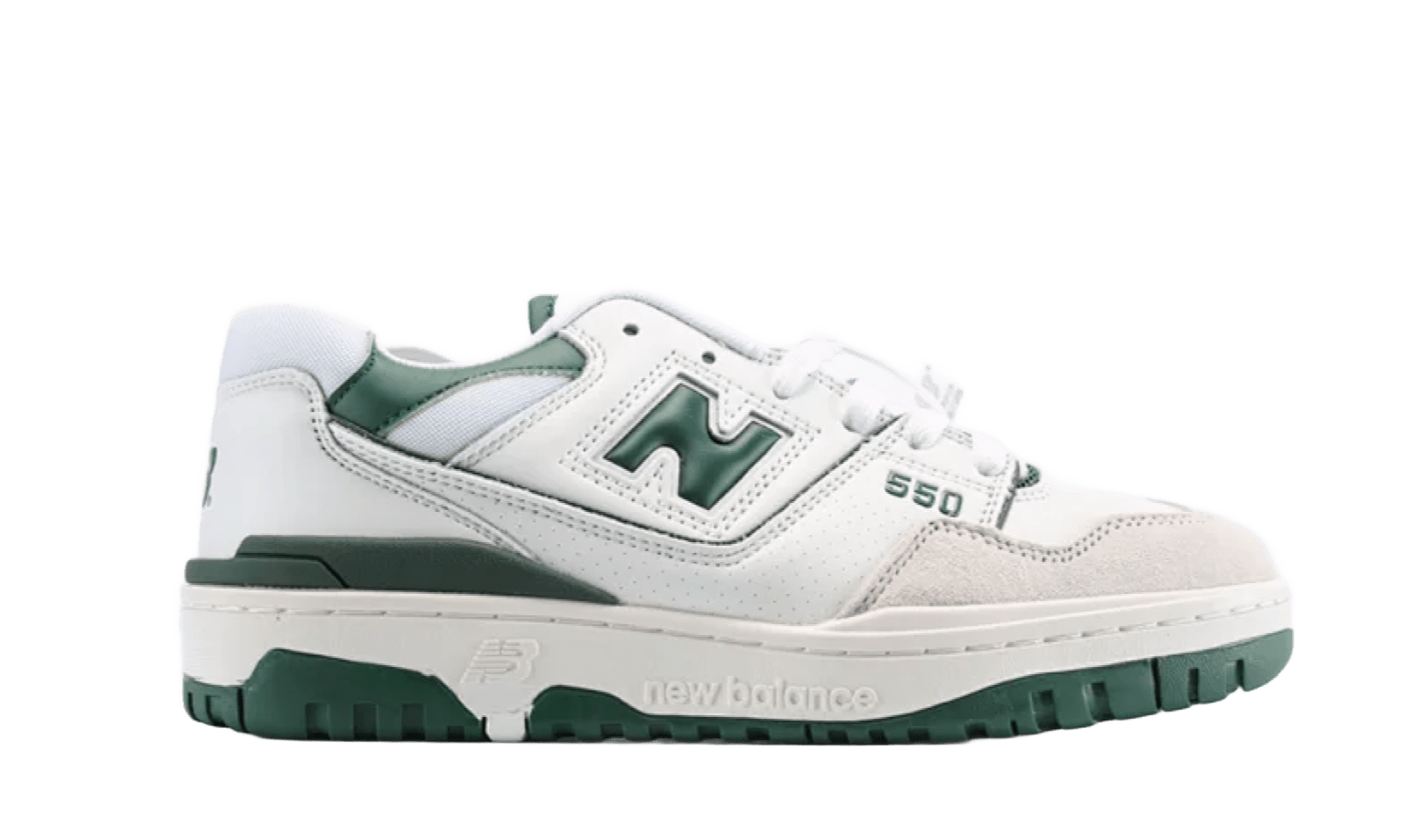 New Balance 550 White Green Vintage Basketball Sneakers