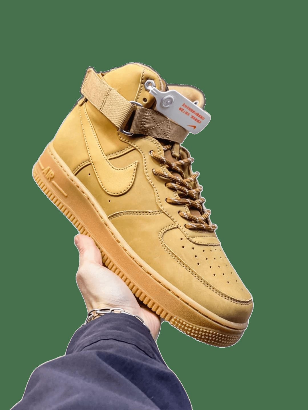 Nike Air Force 1 High Wheat Suede Retro Work Boot Sneakers