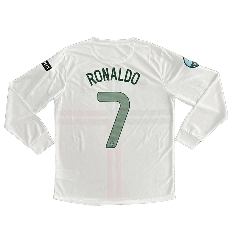 Nike CR7 Portugal Men's Home Long Sleeve White Jersey
