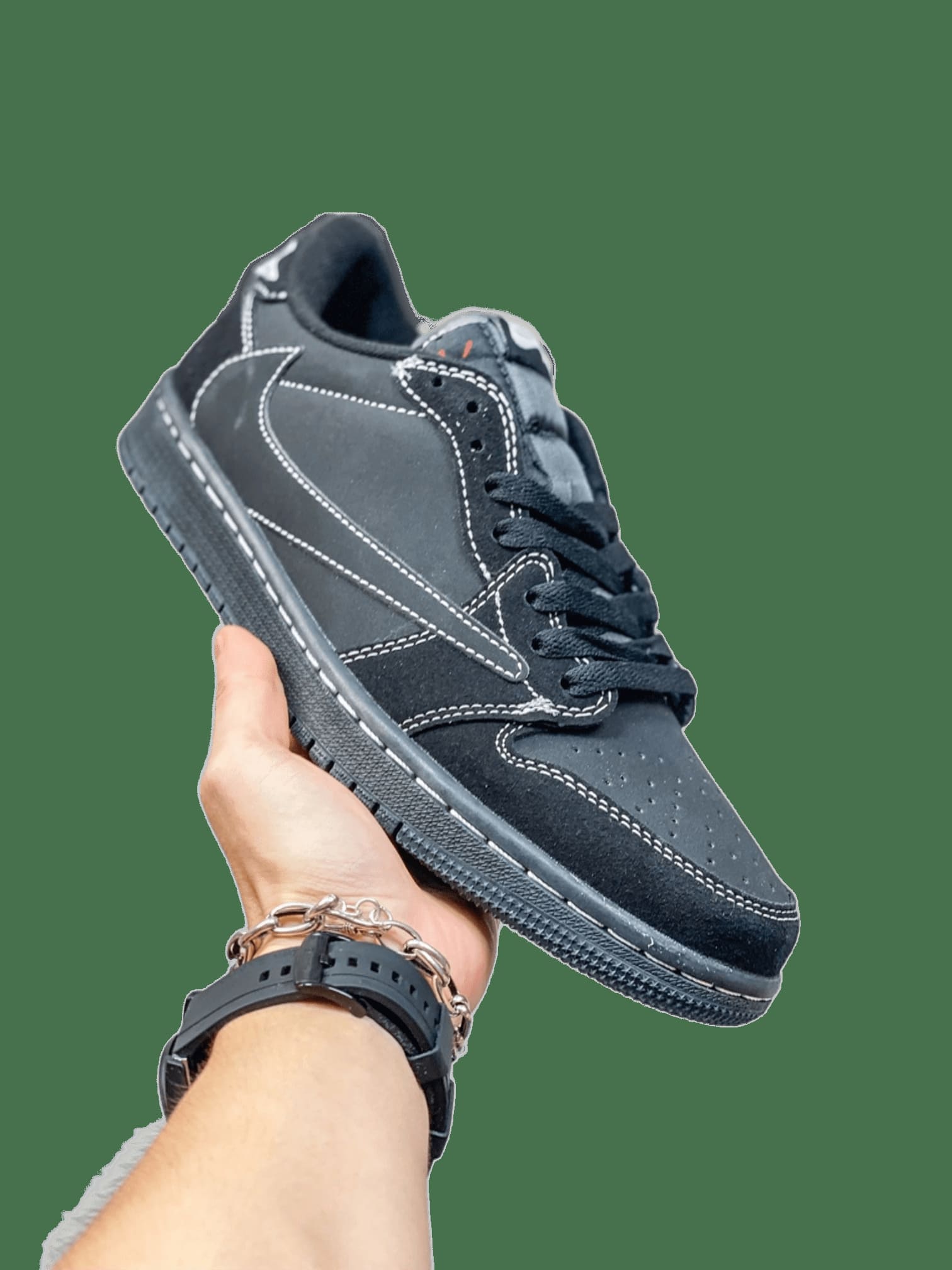 Nike Dunk Low Black Suede White Stitch Deconstructed Sneakers