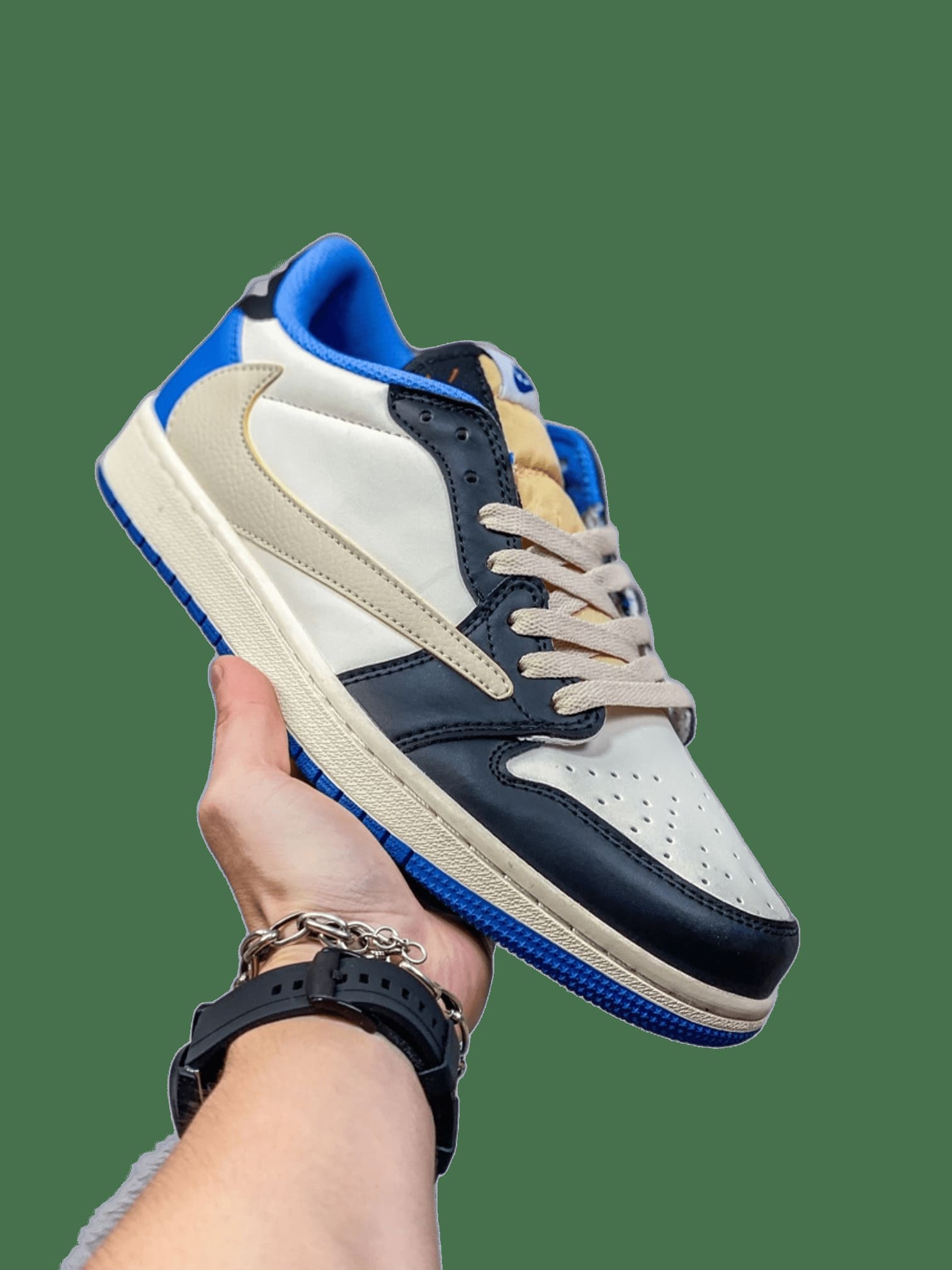 Nike Dunk Low Retro Color Block Sneakers White Black Blue Yellow