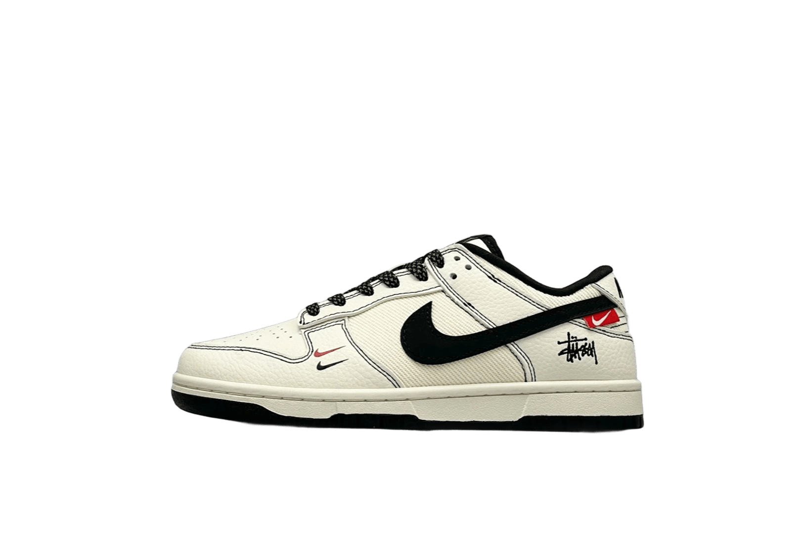 Nike Dunk Low Signature Black Red White Sneakers