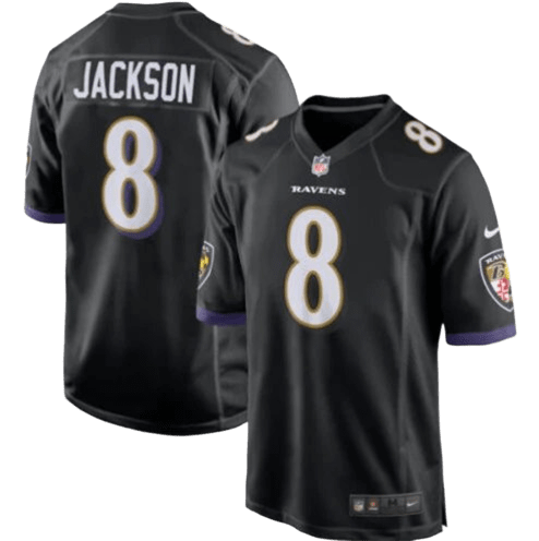 Nike NFL Ravens Black Breathable Sports Jersey