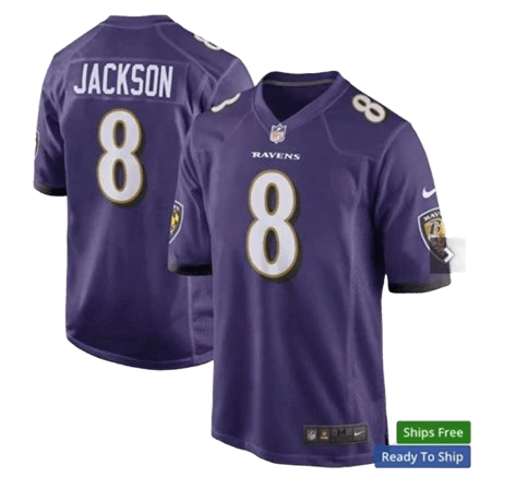 Nike NFL Ravens Purple Jersey Breathable Comfortable
