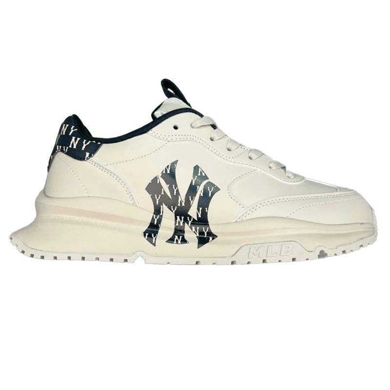 Nyx MLB Dad Shoes In White And Navy Blue Unisex Sneakers