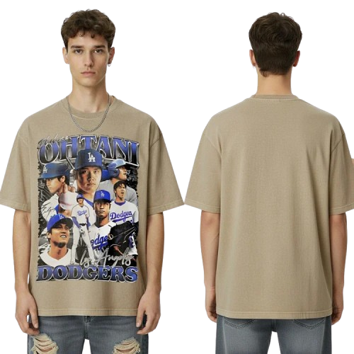 Ohtani Dodgers Cotton Tee Unisex Loose Fit LA Logo