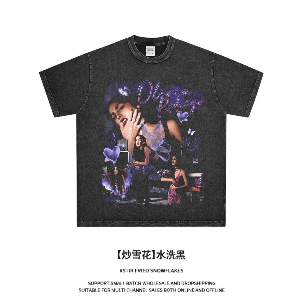 Olivia Rodrigo Cotton T-Shirt | Butterfly Print Streetwear