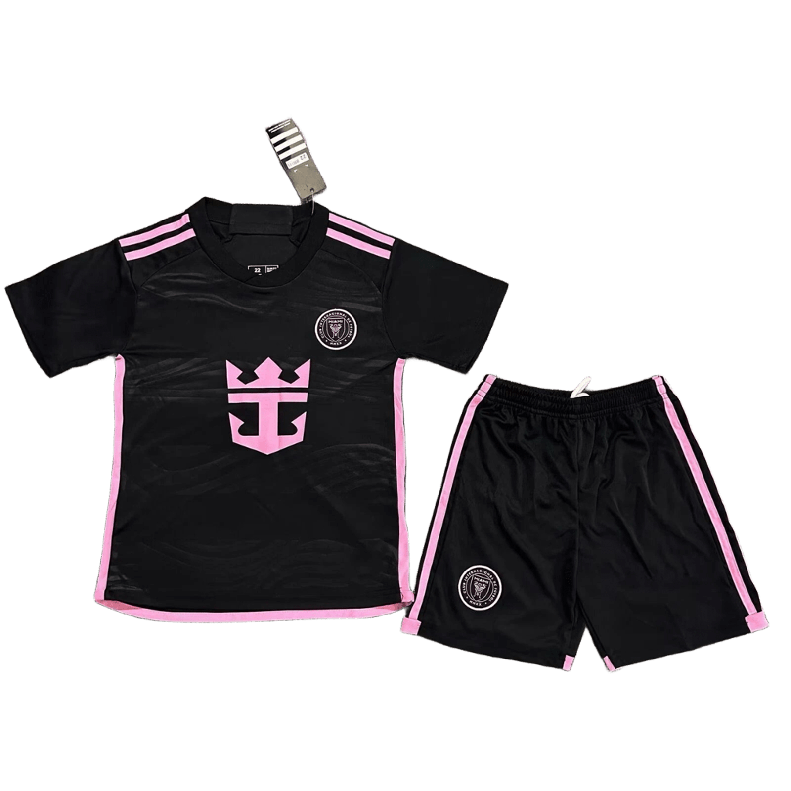 Paris Saint-Germain Black Striped Unisex Breathable Athleisure Set