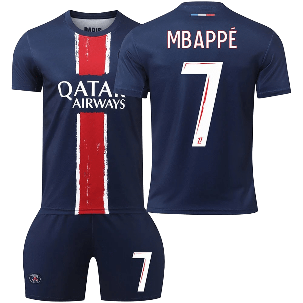 Paris Saint-Germain Kylian Mbappe 7 Navy Blue Soccer Jersey