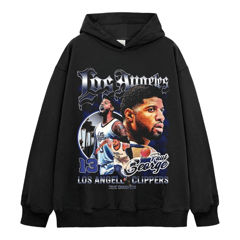 Paul George LA Clippers Graffiti Hoodie, Black Unisex Cotton Streetwear