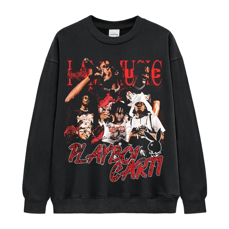 Playboi Carti Graphic Hoodie - Unisex Cotton Crewneck Streetwear