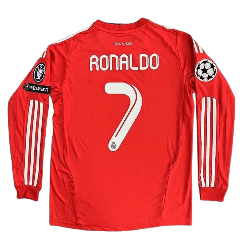 Real Madrid Classic Red Breathable Long Sleeve Jersey CR7