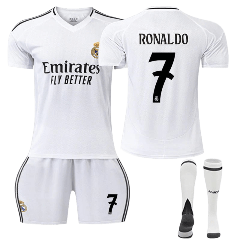 Real Madrid CR7 White Football Kit