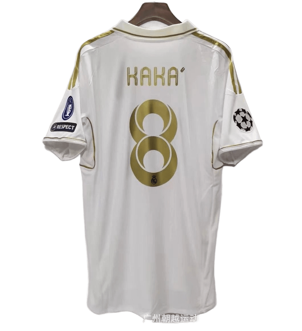Real Madrid KAKA8 White Gold Breathable Football Shirt