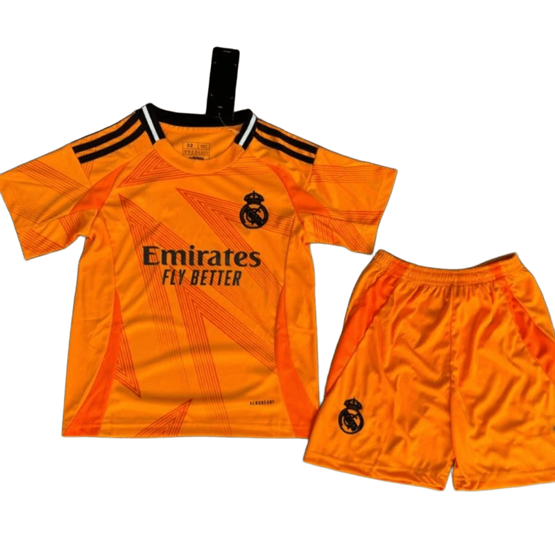 Real Madrid Kids Orange Football Kit