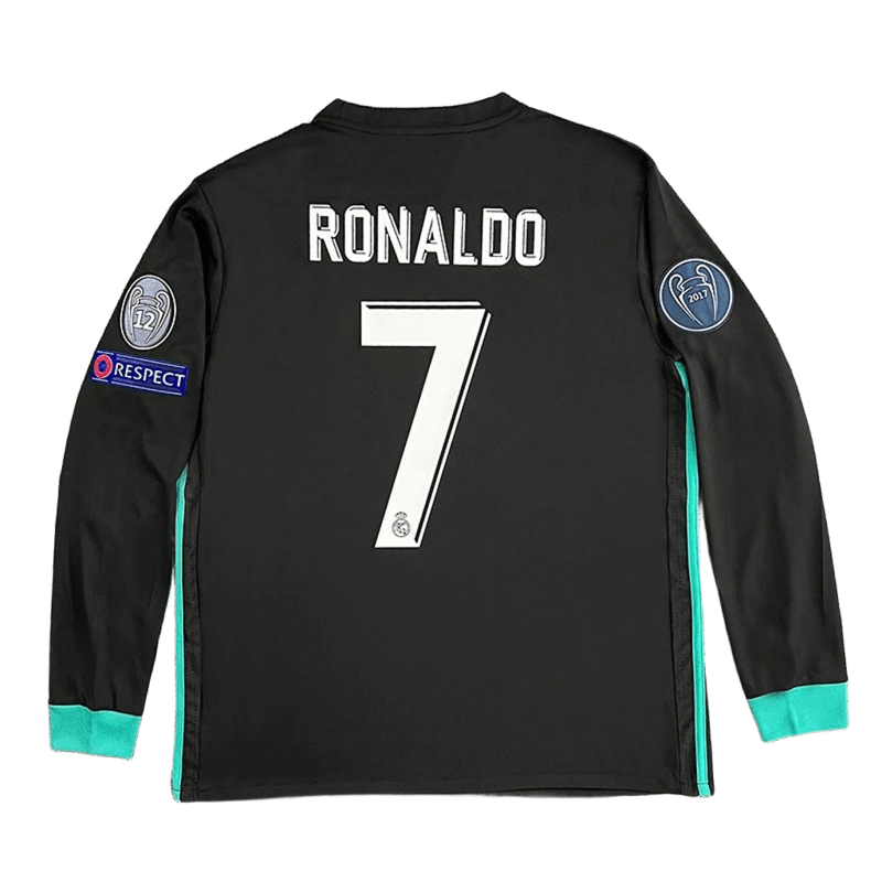 Real Madrid Ronaldo 7 Black Green Vintage Jersey
