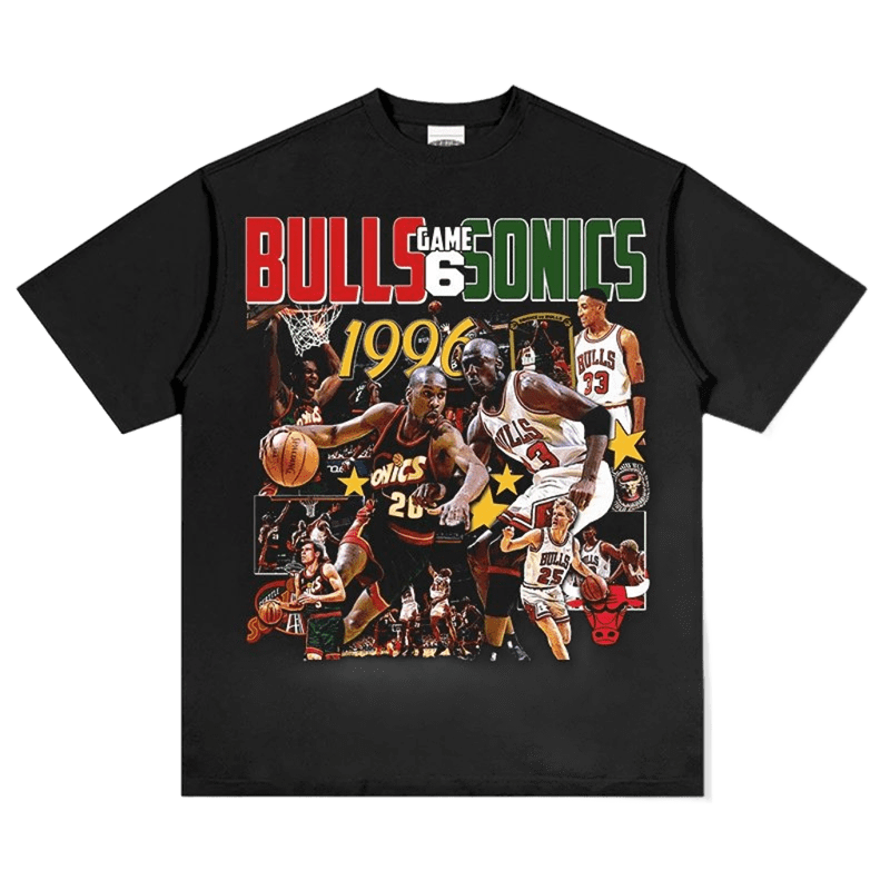 Retro 1996 Bulls Sonics Tee, Unisex Street Style