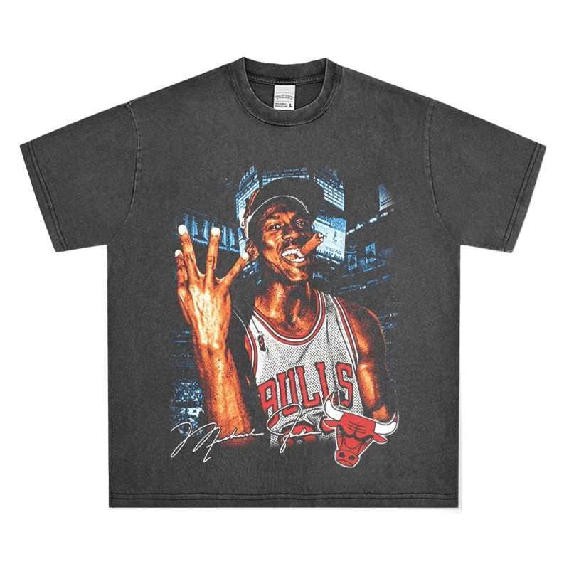 Retro 90s Bulls Logo Vintage Tee, Unisex Streetwear