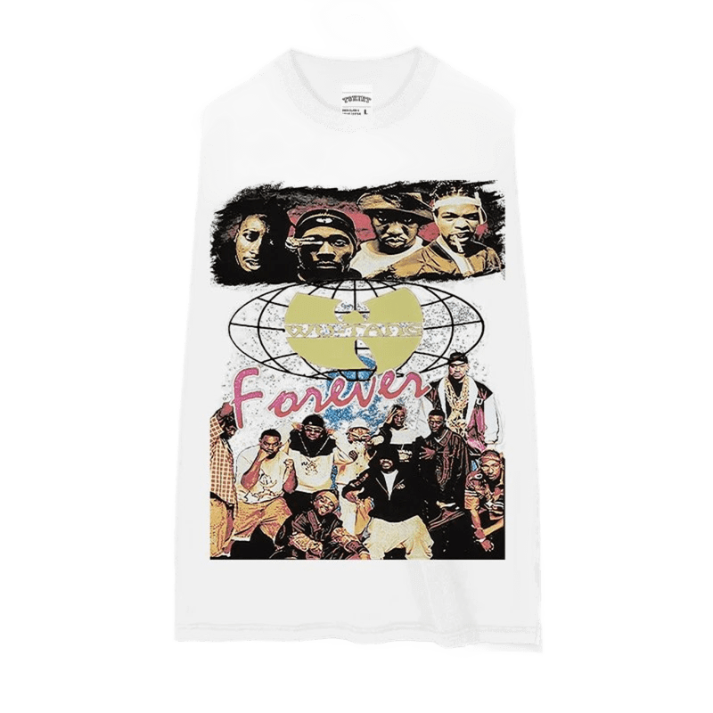 Retro Hip-Hop White Long Sleeve Tee - Forever Print