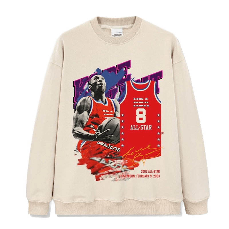 Retro NBA Kobe Hoodie, 2003 All-Star, Unisex Cotton Crewneck
