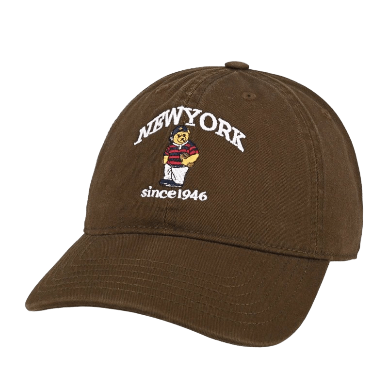 Retro NYC Baseball Cap Since 1946 - Unisex Brown Cotton