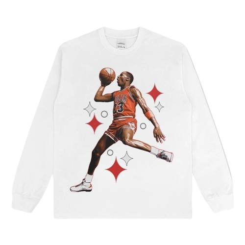 Retro White Basketball T-Shirt 23 Print Streetwear