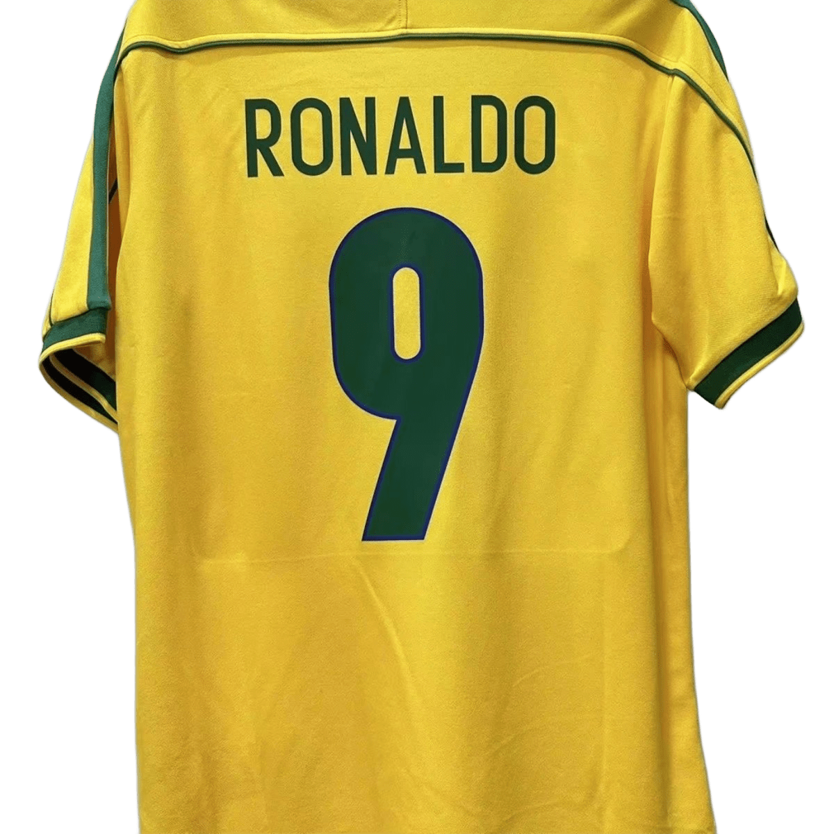 Ronaldo Authentic Yellow and Green Soccer Jersey
