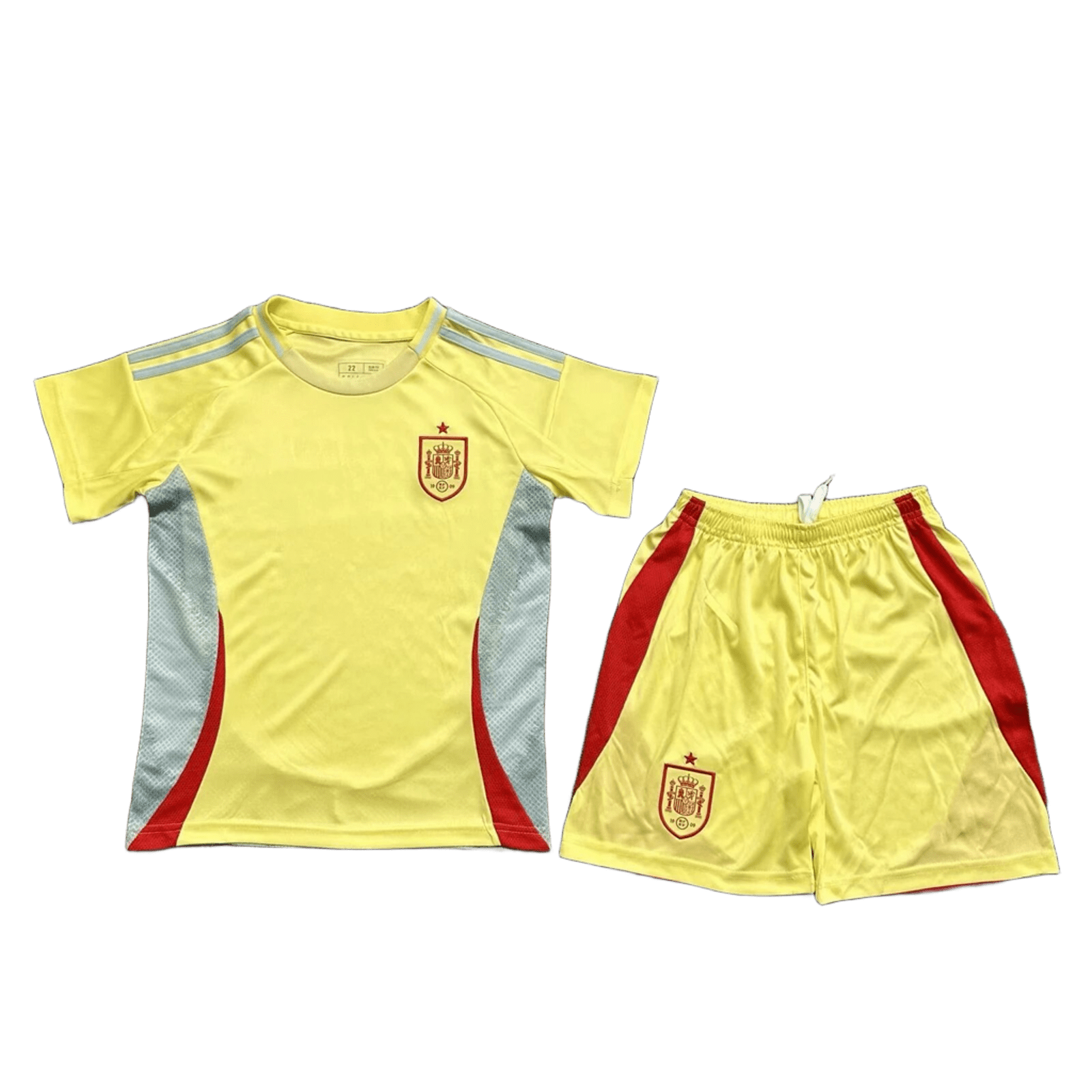 Spain Football Kids Dry Fit Training Suit Yellow Red