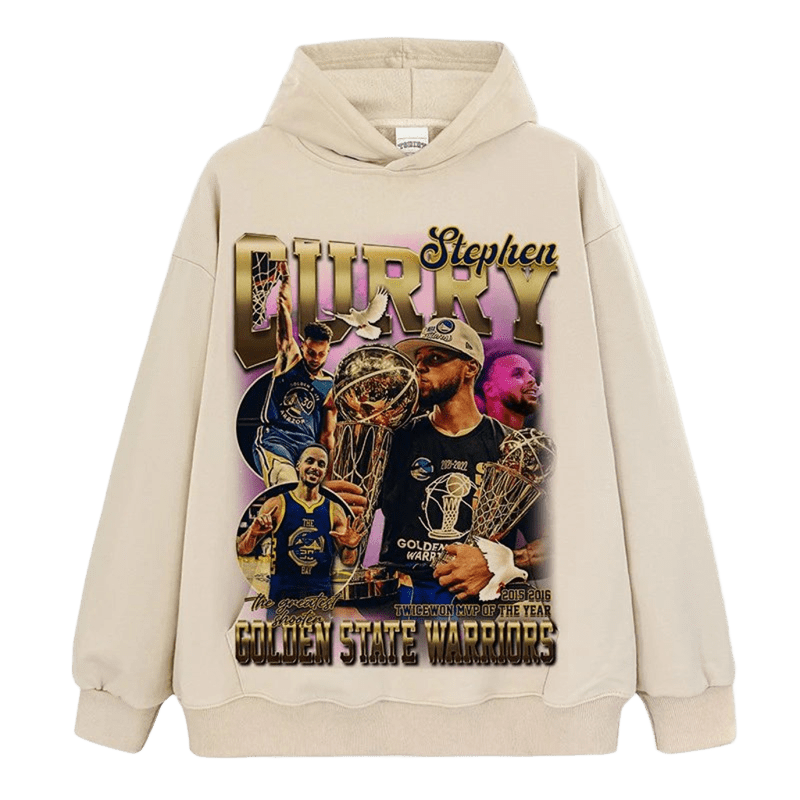 Stephen Curry Hooded Sweatshirt Warriors Trophy Street Style