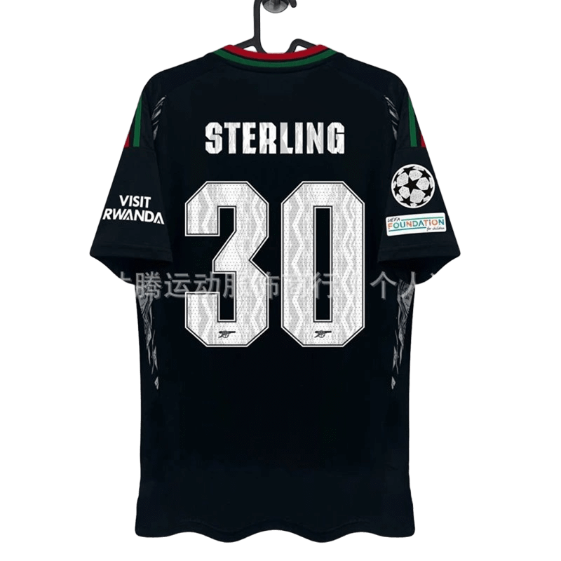 STERLING Football Jersey Black Red Green Breathable Printed