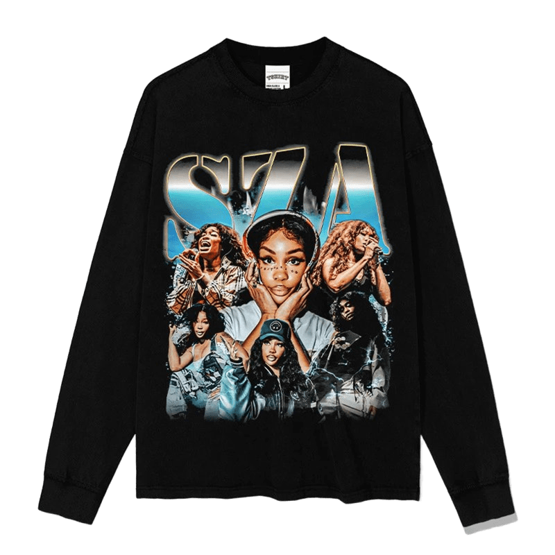 SZA Graphic Long Sleeve Tee, Unisex Streetwear Cotton Top