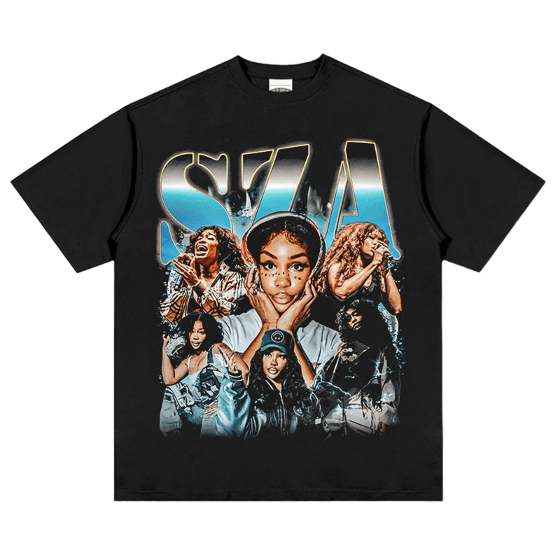SZA Graphic Print Black Tee | Unisex Streetwear T-Shirt